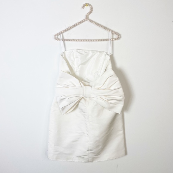 Alexia María Silk Faille Bow Back Mini Dress - Picture 6 of 11